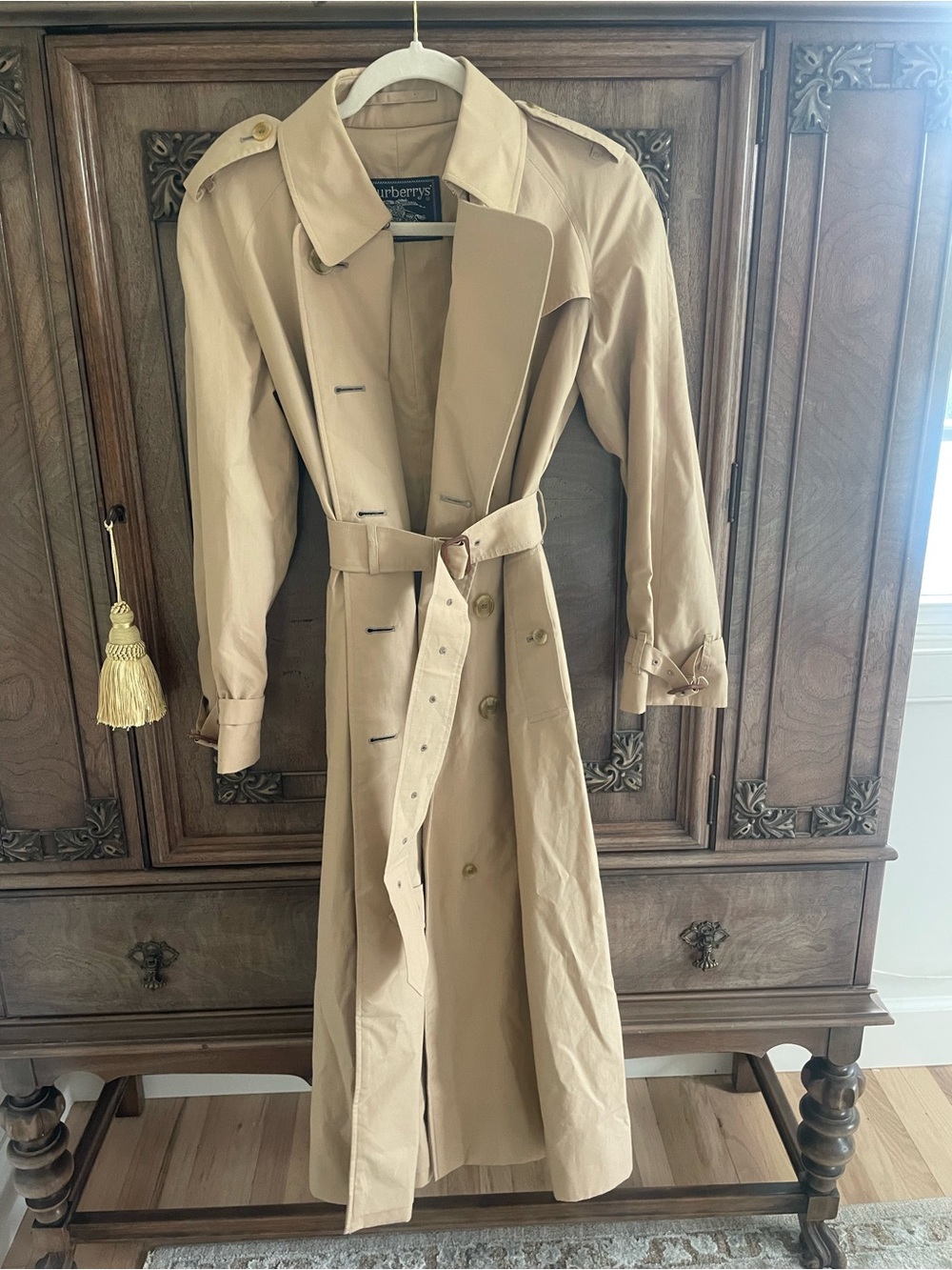 Burberry Classic Woman's Trench Coat/ khaki Tan XS Petite